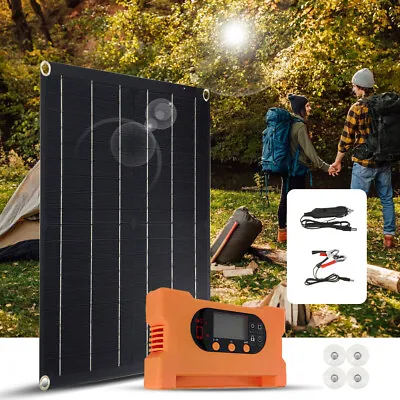 50Watts Solar Panel Kit 18V Battery Charger With 100A Controller Set Camping New • $31.99