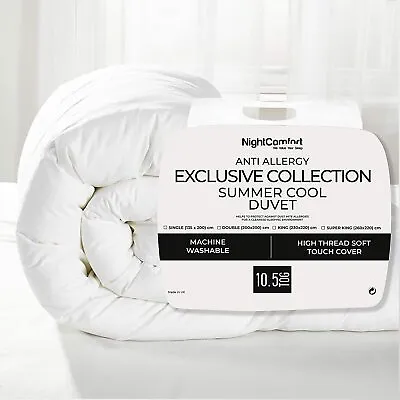 NightComfort Exclusive Collection 10.5 Tog Duvet - Anti-Allergy Microfibre Quilt • £21.60