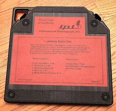 Reel To Reel Tape Jeremy Kahn Trio 15ips 1/2 Track IPI Direct Copy Master • $175