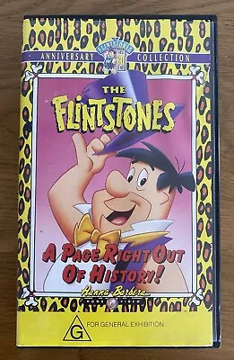 The Flintstones VHS A Page Right Out Of History Hanna Barbera Video 1991 Tested • $29.50