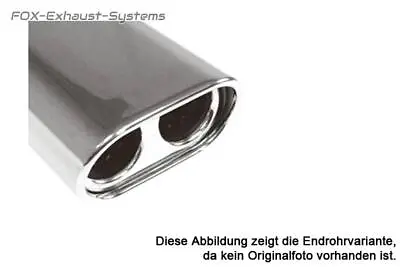 Stainless Steel Weld-on Tailpipe 135x80mm Oval L:300mm With Double Tube Optics • $169.64