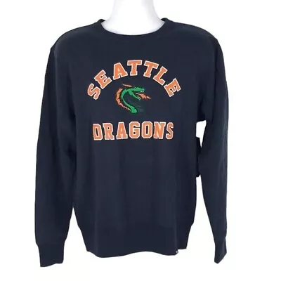 XFL Seattle Dragons Navy Blue Sweatshirt Size  M Unisex New With Tags • $15.99
