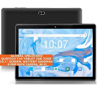 £156.76 • Buy Qunyico Y10 Tablet PC, 10.1 Inch, 2GB+32GB Global Version With Google Play Wi-Fi