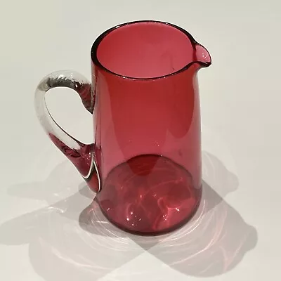 £9.99 • Buy Antique Victorian Cranberry Glass Water/Lemonade Jug