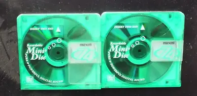 2 Maxell MD74 Minidiscs +SLIP CASES - PLEASE SEE MY OTHER LISTINGS • £3.99