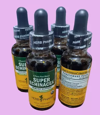 4 Pack ( 1 Oz Each)  HERB PHARM - Super Echinacea   Immune Support Lot Of 4 • $35.85