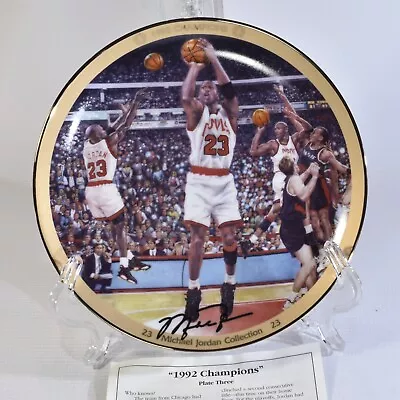 Michael Jordan 1992 Champions Collector Plate Bradford Exchange Upper Deck • $45