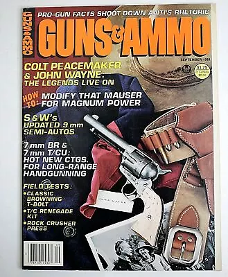 Guns & Ammo Magazine Colt Peacemaker & John Wayne September 1981 • $19.89