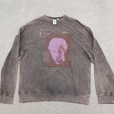 Collusion Womens Sweatshirt 14 Grey Acid Wash Sweater Jumper Pullover Graphic • £6.99