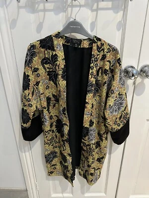 £7.99 • Buy Topshop Zara Style Women Jspanese Oriental Yellow Kimono Jacket Size 6