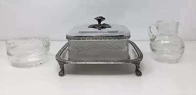 £39.99 • Buy Antique James Dixon & Sons  Plated Butter Dish Stand And Matching Jug Sugar Bowl