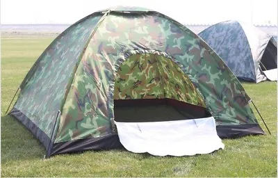 1-4 Person Camping Tent Portable Camo Waterproof Outdoor Hiking Tent Carry Bag • $38.97