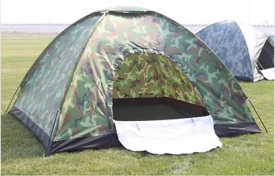 1/2/3/4 Person Anti-UV Tent Camo Outdoor Camping Hiking Portable Waterproof Tent • $35.99