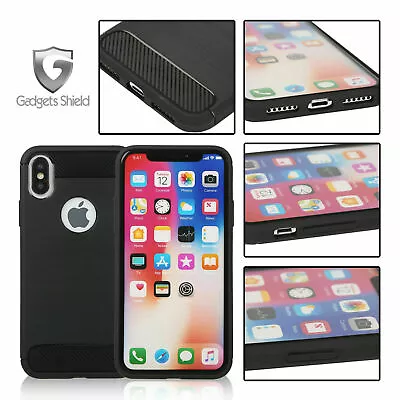 Luxury Carbon Fibre Bumper Soft Back Case Cover For Xiaomi Redmi Note • £4.99