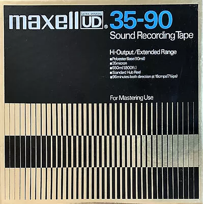 Maxell UD Early Gen Reel To Reel Tape LP 7  Reel 1800 Ft White Box *SALE* • $11.95