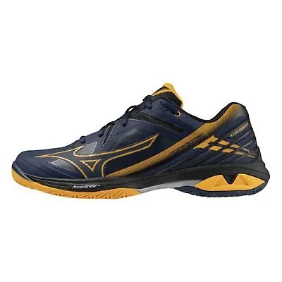 Mizuno Wave Claw 3 [71GA244311] Men Badminton Shoes Navy/Orange • $140.64