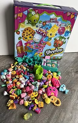 Shopkins Lot Of 121 Assorted Miniature Figures Mixed Seasons W Carrying Case • $30.90
