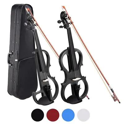 4/4 Size 2 Style Electric Silent Violin Set Practicing Performing W/ Case Gift • $94.90