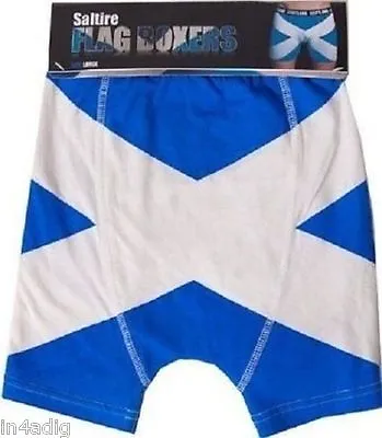 Scotland Saltire Flag Mens Boxer Shorts  - SIZES Small Medium Large XL  • £14.99