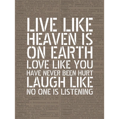 £21.49 • Buy Dictionary Page Quote Live Love Laugh XL Wall Art Canvas Print
