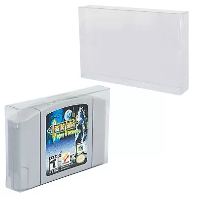 25 N64 Cart Clear Protectors - EVORETRO Nintendo 64 Cartridge Case Box Display • $19.57