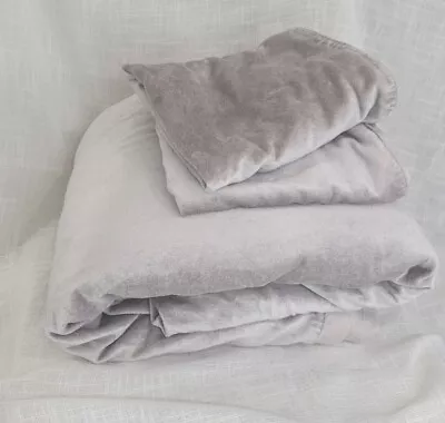 Restoration Hardware RH Teen Luster Velvet FULL/QUEEN SIZE  DUVET WARM GREY • $75