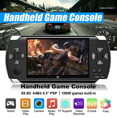 X6 PSP Game Console 4.3'' Handheld Gamepad 8GB Portable Game Player 10000 Games • $45.98