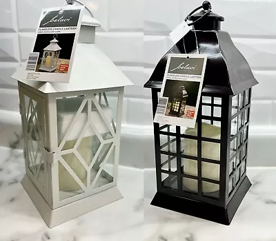 2 Decorative LED Metal/Glass Lantern With Flameless Candle Window Design-Wedding • $58.55