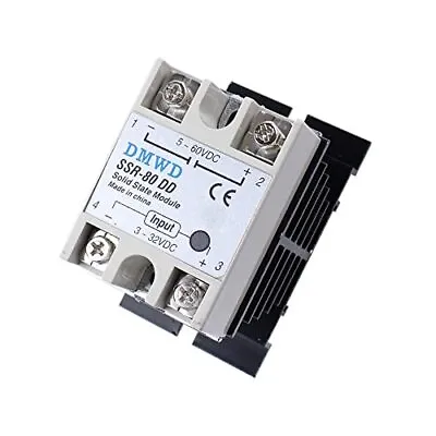SSR-80DD Solid State Relay DC To DC Input 3-32V DC Output 5-60V DC With Heat ... • $24.16