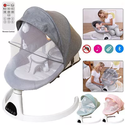 Infants Electric Baby Swing With Bluetooth Remote Control Music5 Swing Speeds • £45.50