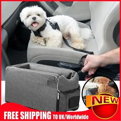 Pet Car Bag Pad With Seat Belts Safe Carry House Cats And Puppy Travel Car • £25.33