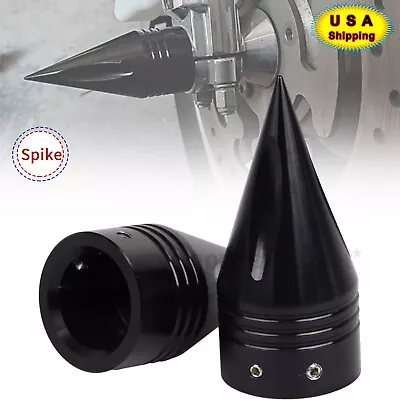 CNC Spike Front Axle Nut Covers Fit For Harley Touring 08-up Road Street Glide • $25.98