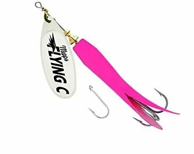 Mepps Flying C Single/Treble Hook Fishing Lure 5/8-Oz Hot Pink Sleeve/Silve... • $10.57
