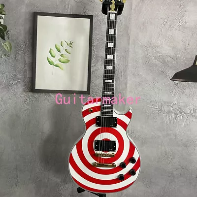 Custom Bullseye Zakk Wylde Electric Guitar HH Pickup Gold Hardware Mahogany Body • $235.94