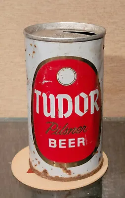 1968 Tudor White Pull Tab Beer Can Cumberland Maryland No A&p Glued Seam Empty • $5