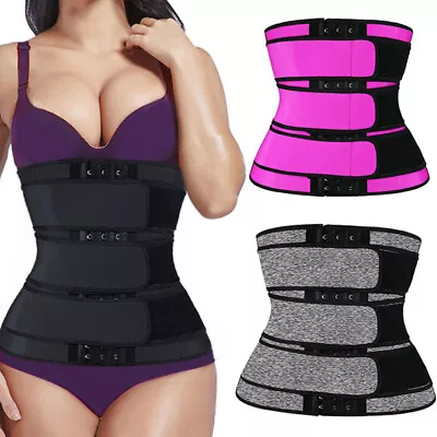 Womens Mens Waist Trainer Shapwear Corset Slimming Belt Body Shaper Shaping Top • £9.95