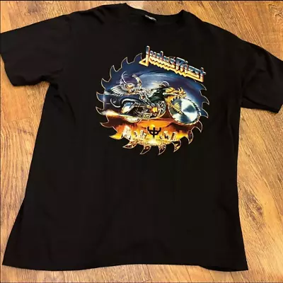 Vintage 90s Judas Priest Black T-Shirt Gift Fans Music Shirt • $20.69