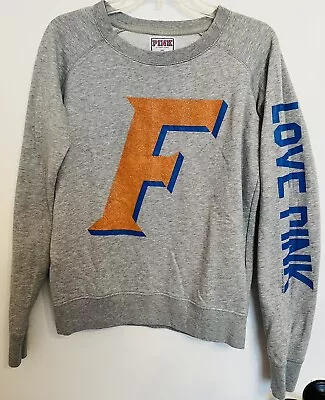 Victorias Secret PINK Womens XS Crewneck Sweatshirt Florida Gators UF Gray LS • $10.46