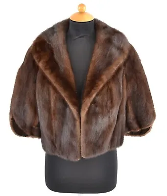 Us4754 Real Mink Fur Jacket Ranch Mink Bolero Stole Size M - Nerzjacke Pelliccia • $249