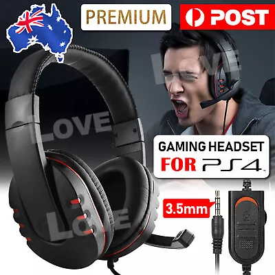 Gaming Headset Wired Headphones With Mic Fit For Xbox PS4 PS5 Nintendo Switch • $15.95