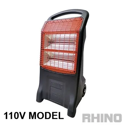 £255 • Buy RHINO TQ4 2.2kW HEATER TWIN 1100W RUBY QUARTZ HALOGEN INFRA RED LAMPS 110V 