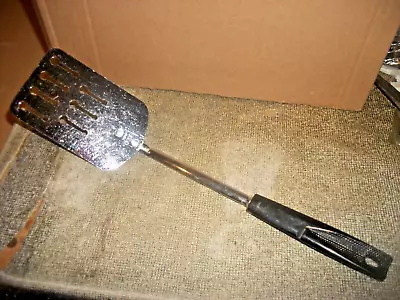 Vintage EKCO Slotted Spatula With A Black Plastic Handle 12 3/4  Long USA • $16.99