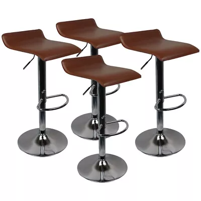 Set Of 4 Pub Bar Stools Dining Chair Counter Height Adjustable Rotatable Chairs • $101