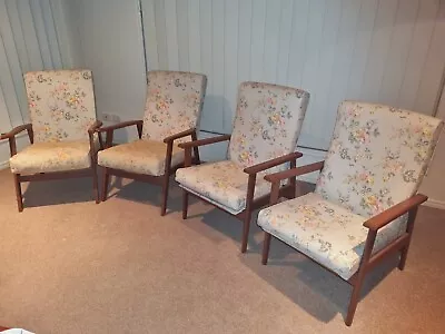 $200 • Buy 2 X Pairs (4)  Mid-Century Retro Vintage TV Armchairs