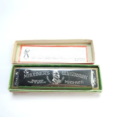 Vintage M HOHNER Old Standby Key C  Harmonica Made In Germany Blues Music 440 • $24.99