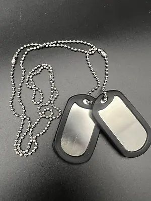 Vanguard Military Army Marine Corps Stainless Steel Dog Tag Set With Silencers • $8.99