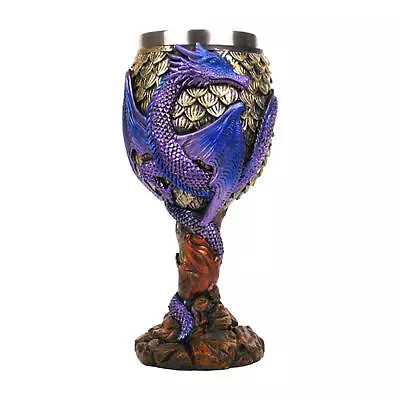 Stainless Steel Medieval Dragons Wine Goblets Chalice Daily Drinking Party Decor • $33.95
