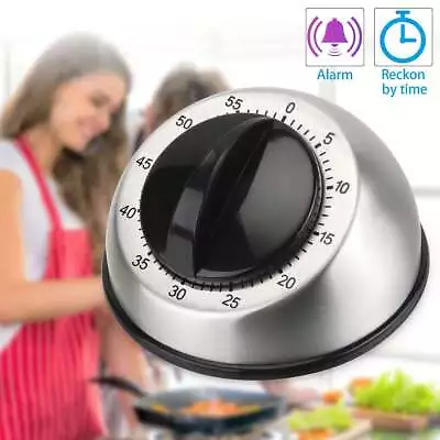 Long Ring Bell Alarm Loud 60-Minute Kitchen Cooking Wind Up Timer Mechanical USA • $8.81