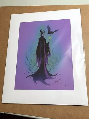 J. Scott Campbell  Maleficent On Violet  Print - Disney Wonderground • $66.48