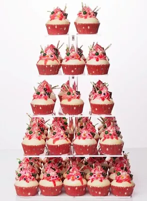 Yestbuy 5 Tier Round Acrylic Cupcake Tree Tower Display Stand Display For Pastry • $34.99